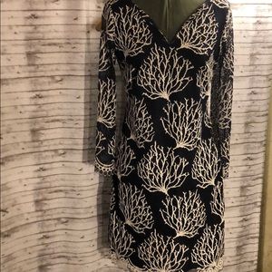 Lily Pulitzer Wendy Coral Dress in Navy